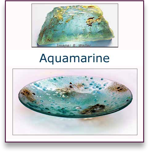 Aquamarine Glass Art Bowl - Judith Menges