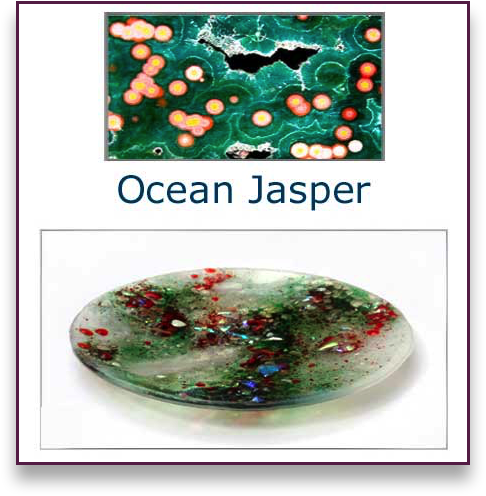 Ocean Jasper Glass Art Bowl - Judith Menges