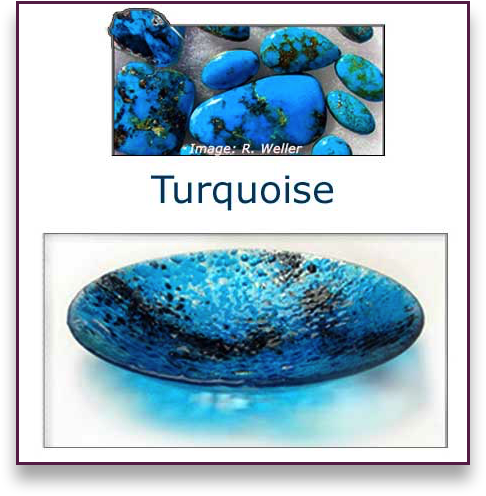 Turquoise Glass Art Bowl - Judith Menges