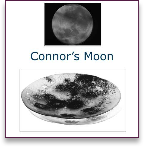 Connors Moon Glass Art Bowl - Judith Menges