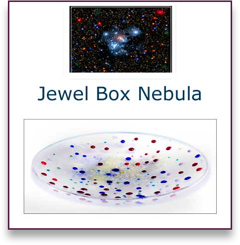 Jewell Box Nebulae Glass Art Bowl - Judith Menges